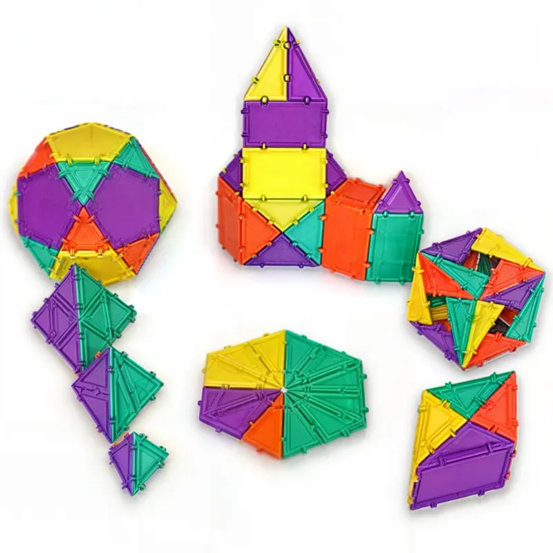 Polydron Basic Set with colorful geometric shapes for construction play.